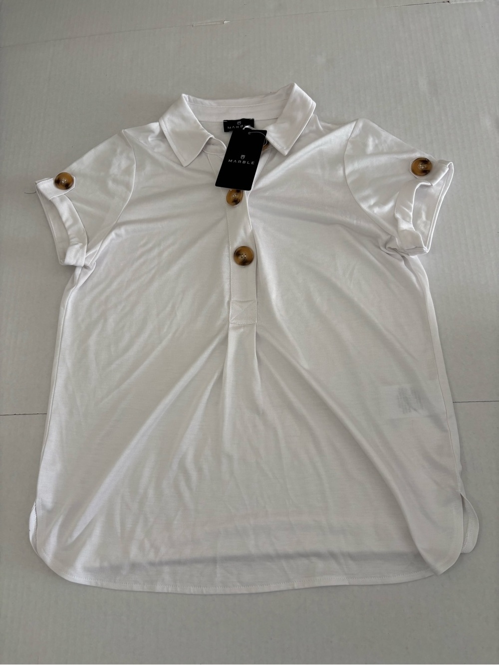 Marble Fashions. Co. UK Collared Tee Size SM/